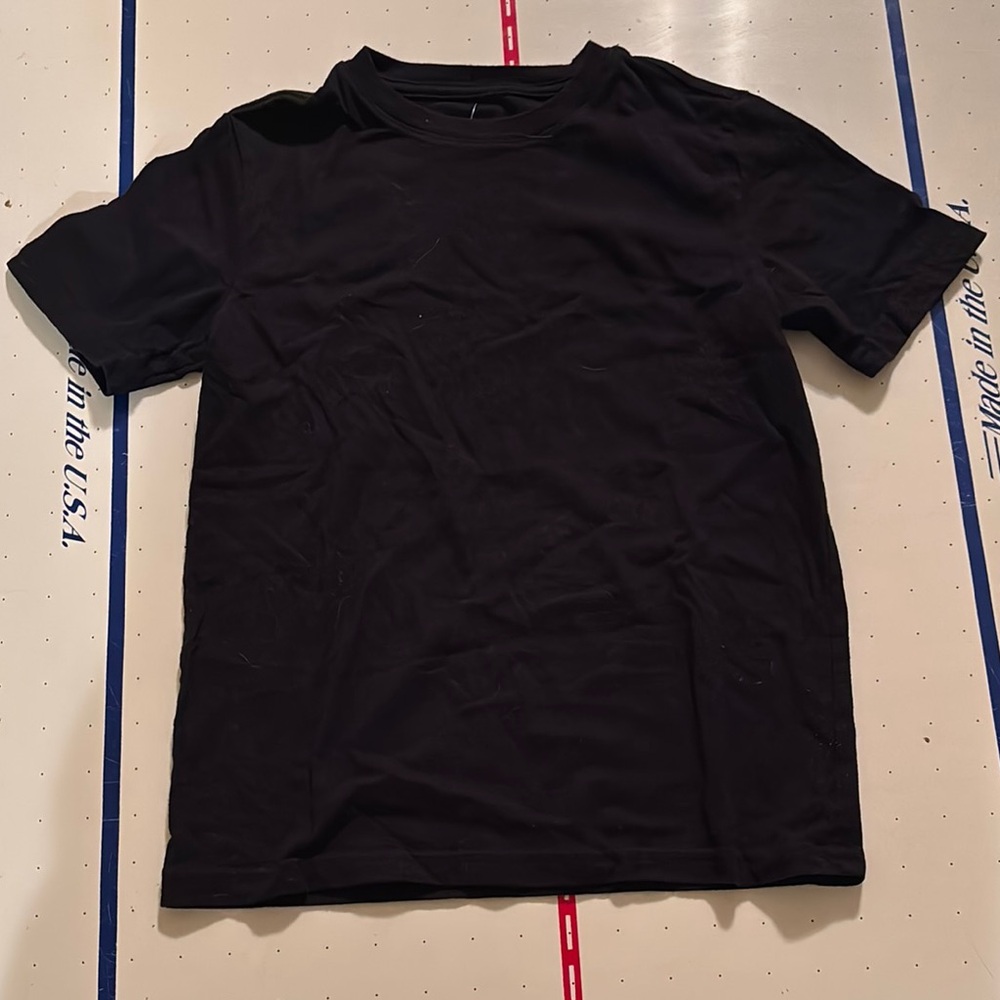 Wonder Nation Solid Black Short Sleeve Tee Kids Size Medium 8 Used